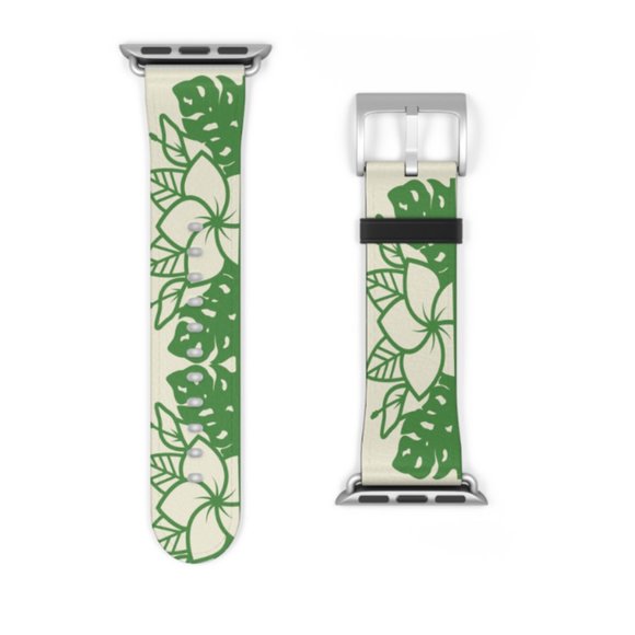 Apple Watch Bands-Hawaiian Inspired Flower Palm Design - Picture 12 of 12